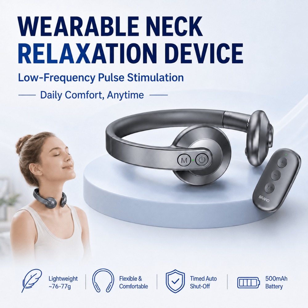 Smart Home Devices - Slimme slaaphulp nekmassager, laagfrequent pulsapparaat; beschikt