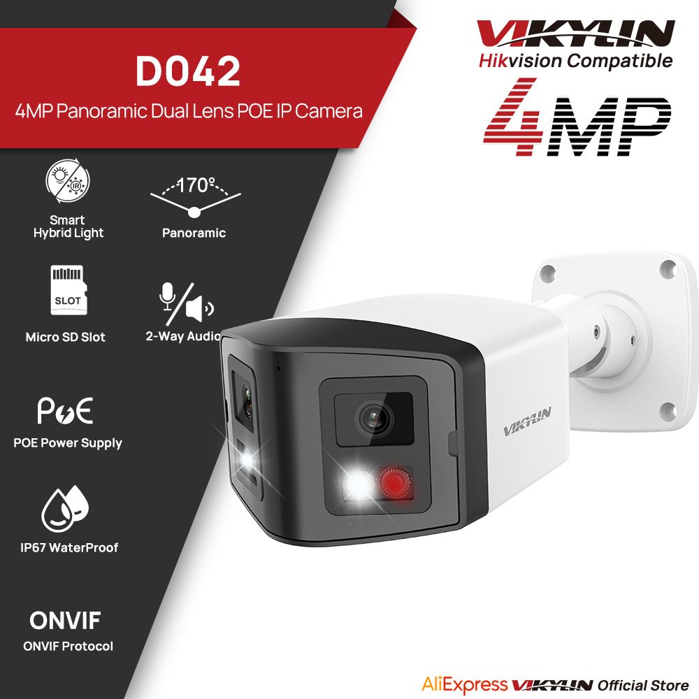 Smart Home X10 - VIKYLIN 170 ° Panoramische beveiligings-IP-camera Smart