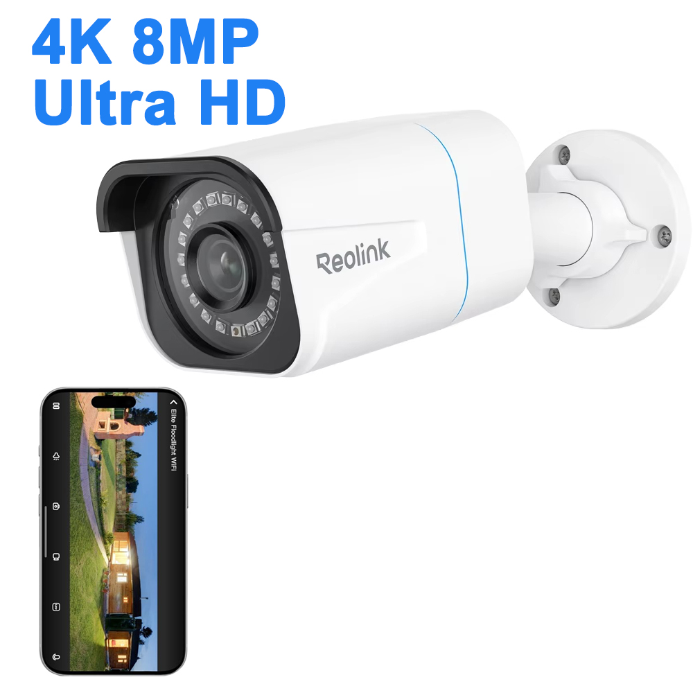 Smart Home X10 - REOLINK 4K 8MP PoE IP-beveiligingscamera Buiten