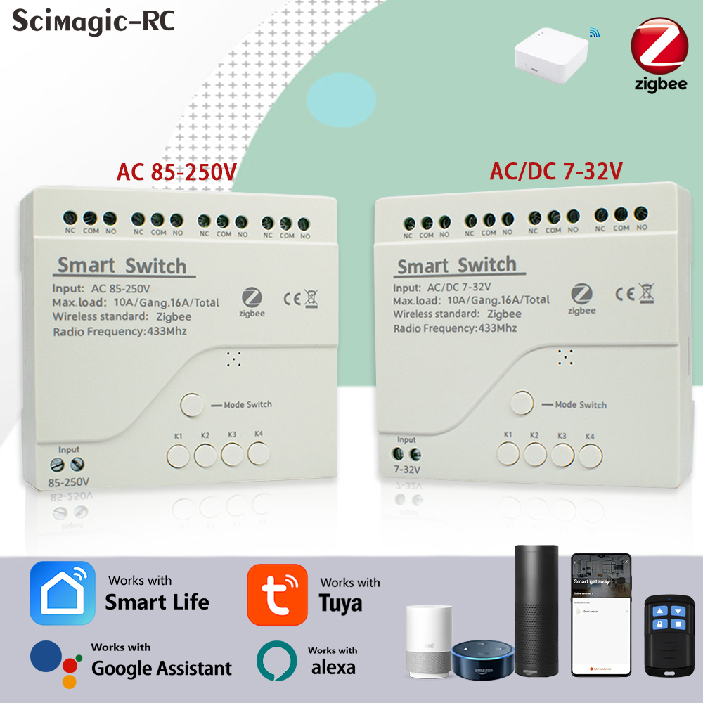Smart Home Zigbee - 4CH Zigbee Tuya Smart Home Relaismodule