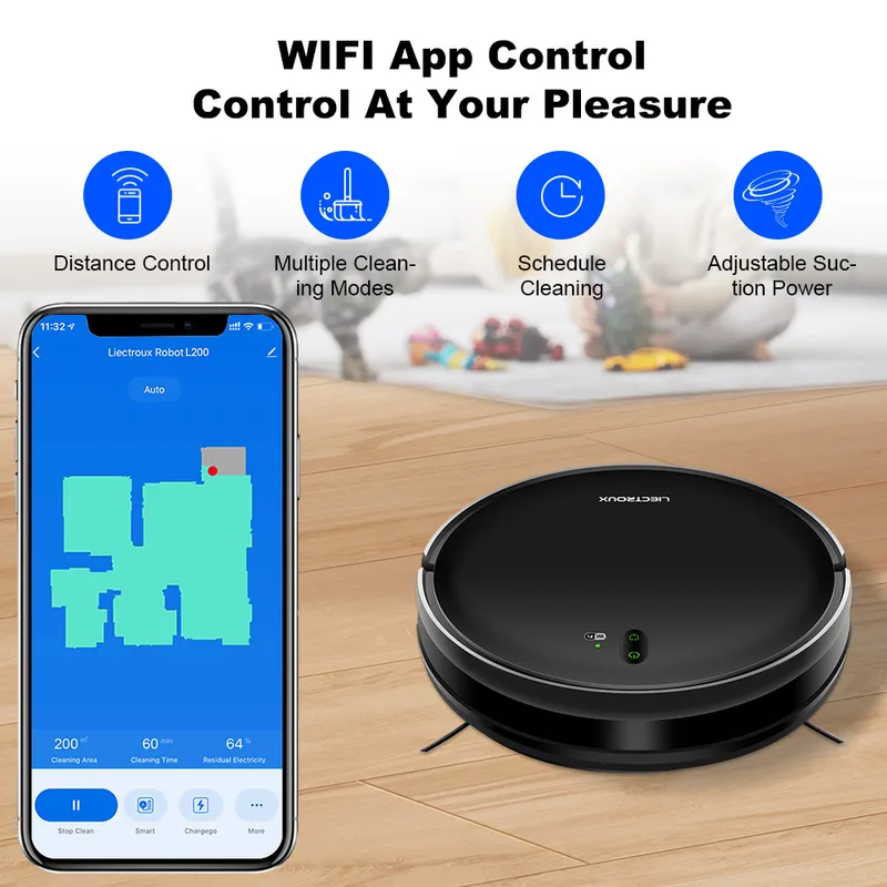 Smart Home Devices - voor LIECTROUX L200 Robotstofzuiger Slimme APP-besturing