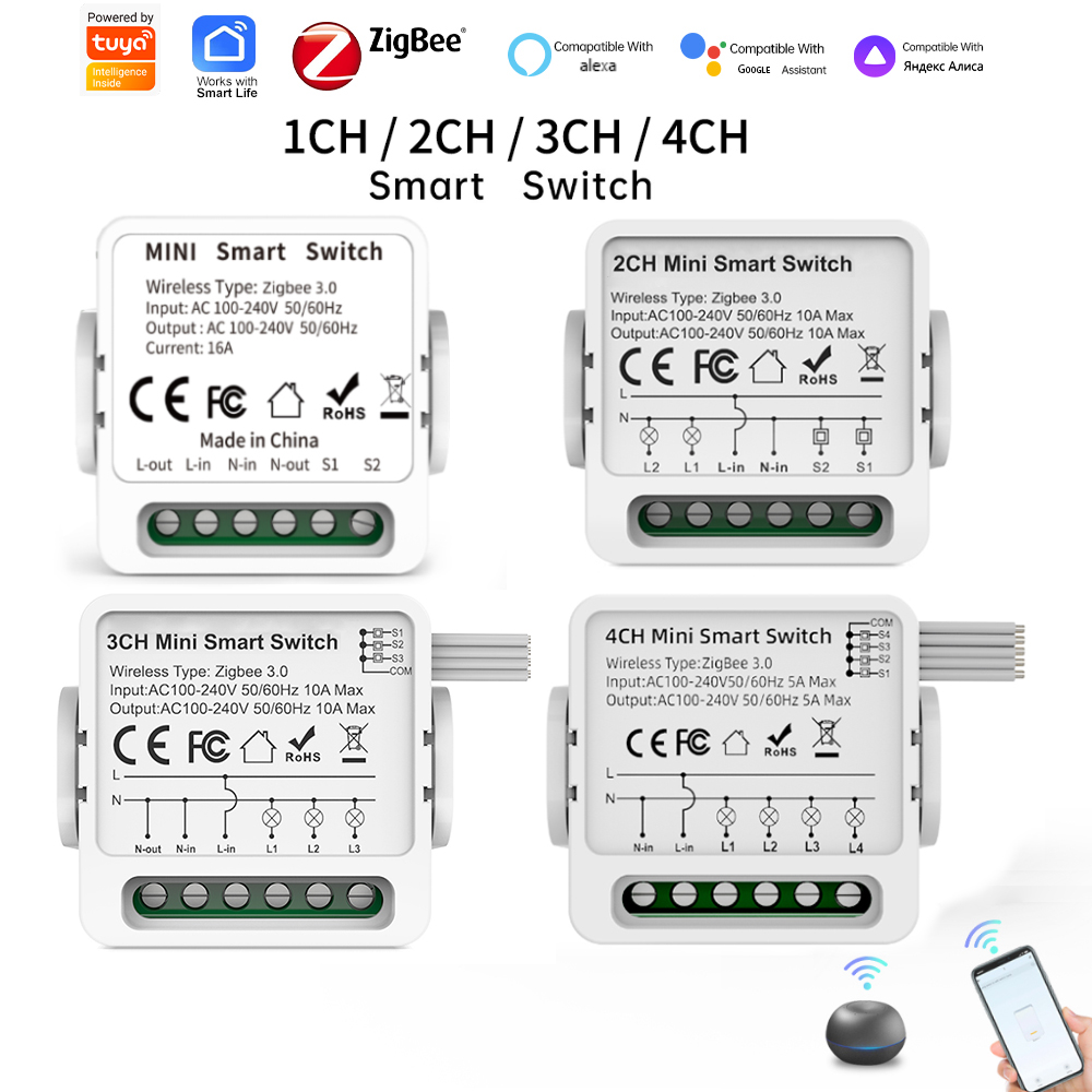 Smart Home Zigbee - Tuya Zigbee 3.0 Smart Switch 1/2/3/4-weg