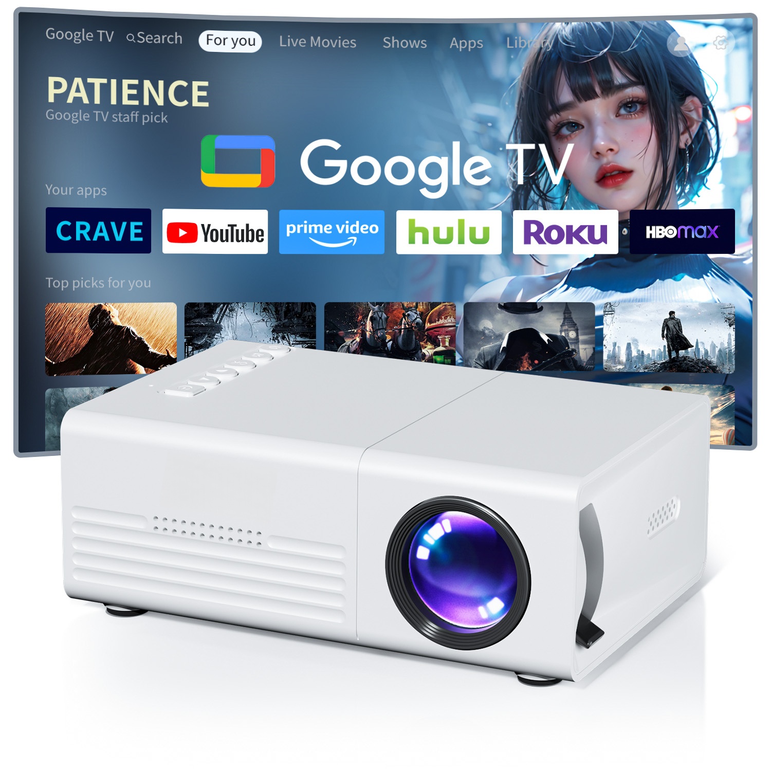Smart Home X10 - Mini-projector TFT LCD Wifi Bluetooth Smart-projectoren