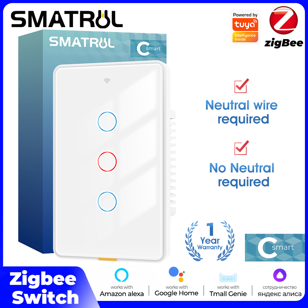 Tuya Smart Switch - Tuya Zigbee Smart Light Touch-schakelaar Geen