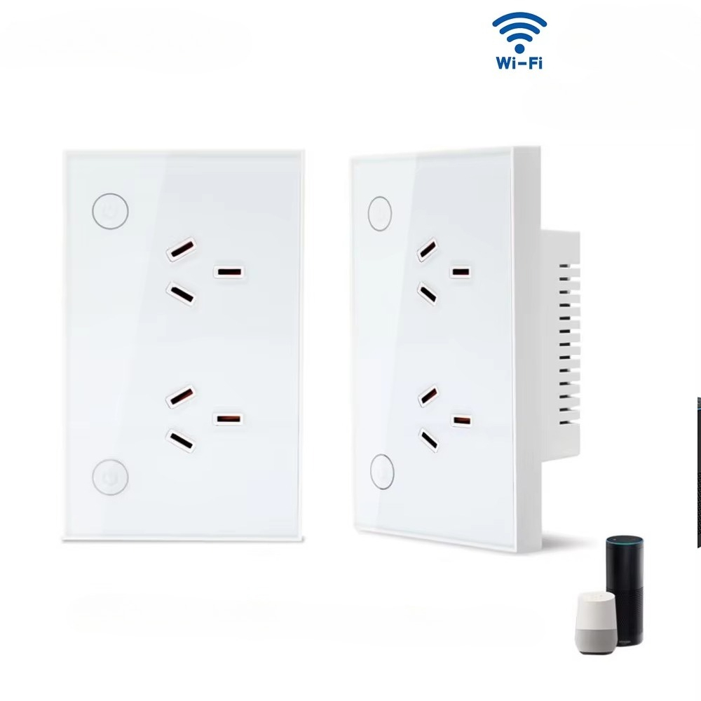 Smart Home Zigbee - Zigbee Wi-Fi Matter AU slimme wandcontactdoos