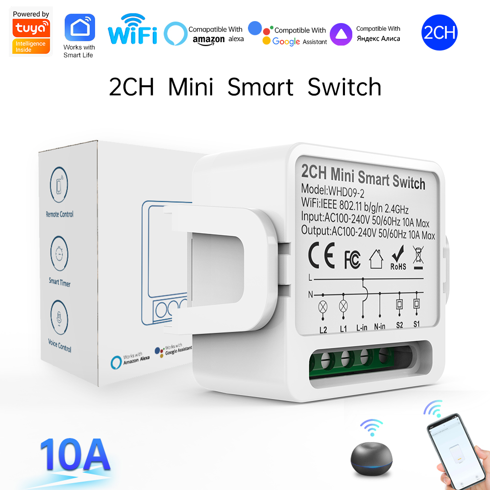 Smart Home Sistem - 2-weg Tuya Smart Switch 2-voudige slimme