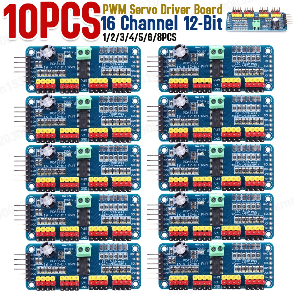 Smart Home Arduino - 1-10PCS PCA9685 Robot Controller IIC Interface