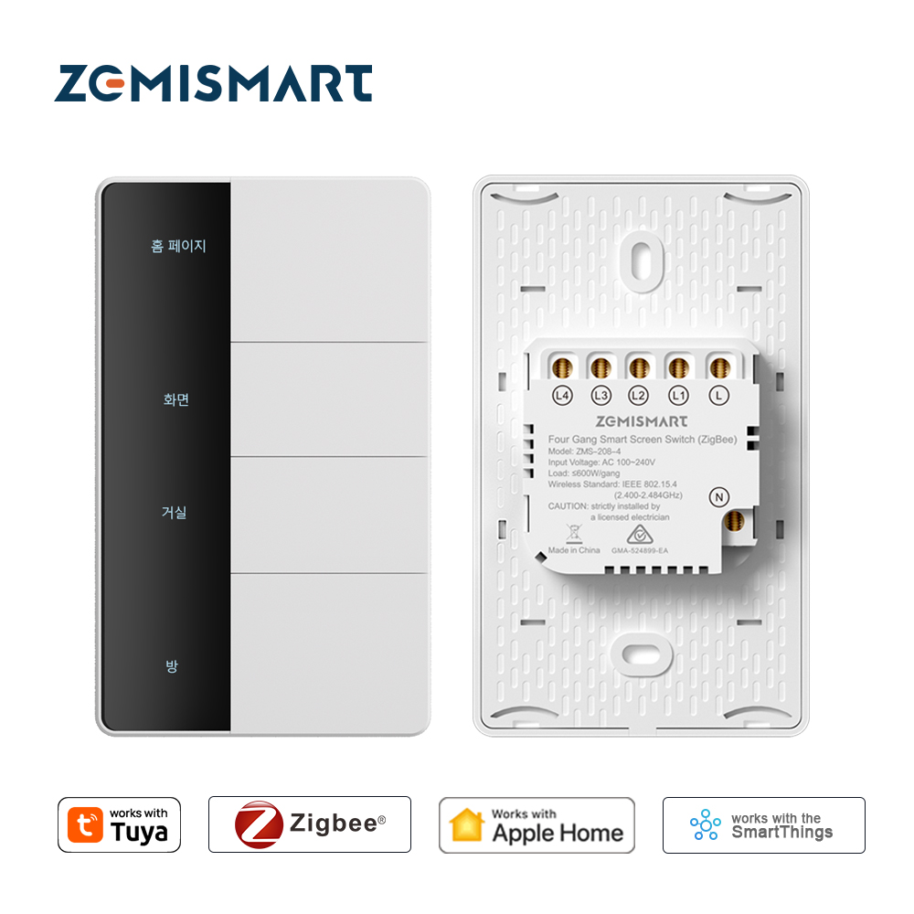 1234 Gang US Type Zigbee Push  - Smart Home Zigbee recensie en prijs