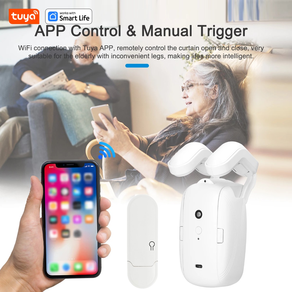 1/2 stuks Tuya Smart WiFi gord - Smart Curtain Robot recensie en prijs