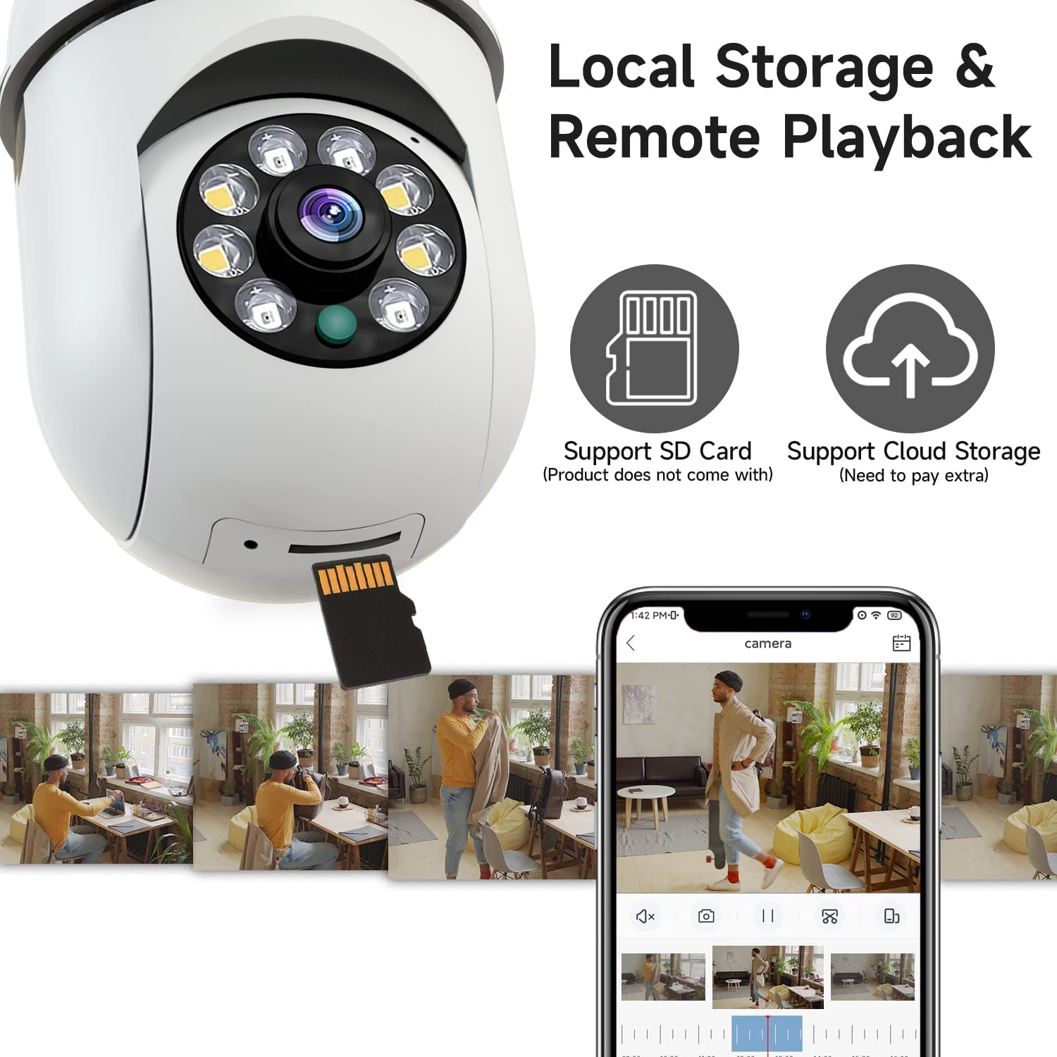 8MP E27 Lamp Bewakingscamera W - Smart Baby Night Light recensie en prijs