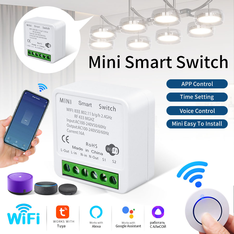RF433Mhz 16A/20A Tuya WiFi Sma - Tuya Smart Switch recensie en prijs